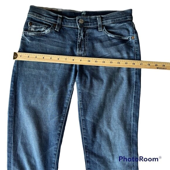 7 For All Mankind Roxanne Casual Retro Skinny Mid Rise Denim Blue Jeans. Size 27 - Picture 9 of 10